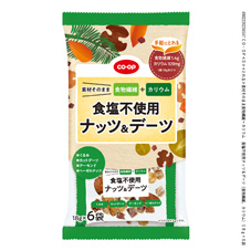 素材そのまま食物繊維＋カリウム　食塩不使用ナッツ＆デーツ（食物繊維、カリウム） １８ｇ×６袋