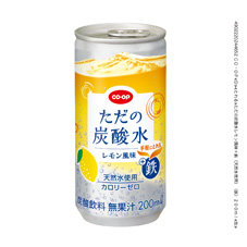 ただの炭酸水レモン風味＋鉄（天然水使用）（鉄） ２００ｍｌ