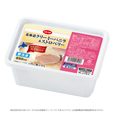 北海道クリーミーバニラ&ストロベリー 850ml