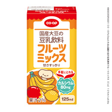 国産大豆の豆乳飲料フルーツミックス（Ｃａ） １２５ｍｌ