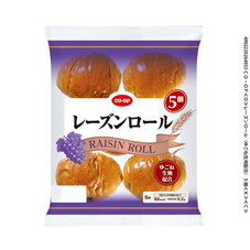 レーズンロール(ゆごね生地配合) 5個