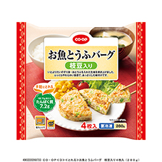 お魚とうふバーグ　枝豆入り&nbsp;４枚入（２８０ｇ）