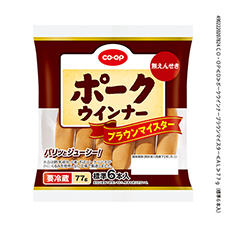 ポークウインナーブラウンマイスター&nbsp;７７ｇ（標準６本入）