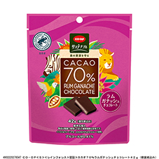 カカオ７０％ラムガナッシュチョコレート&nbsp;４２ｇ（個包装込み）