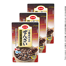 十勝産小豆のぜんざい（黒ねりごま・もち麦入り）&nbsp;１４０ｇ×３